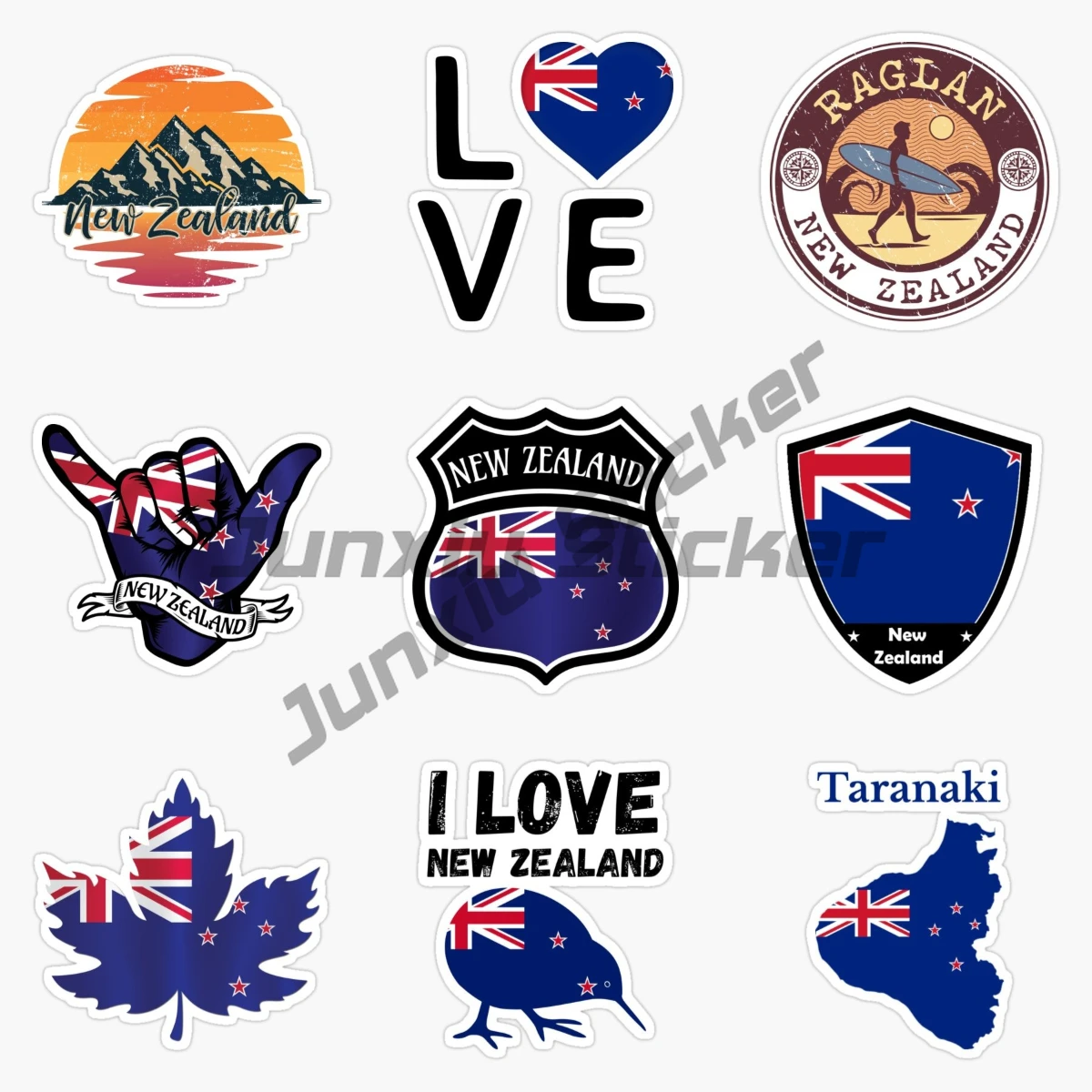 

New Zealand Flag Decal Car Coat of Arms Shield City Flag Car Accessories Vinyl Self-adhesive Car Sticker Accessories