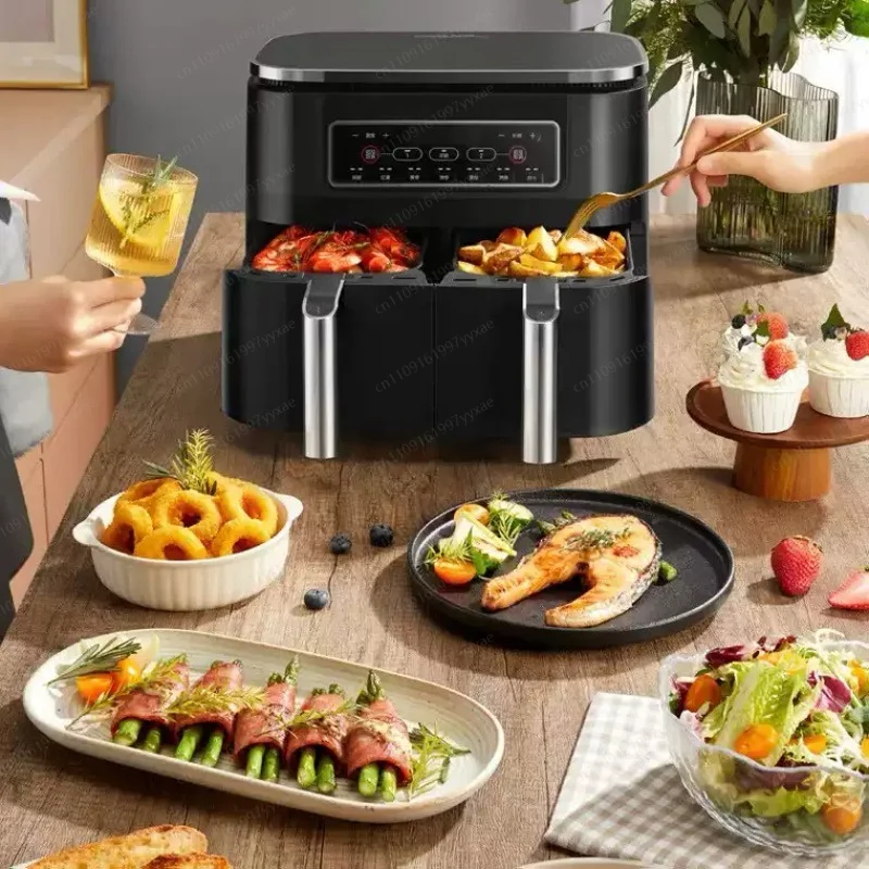 KL80‑VF911 8L Large Capacity Dual‑Basket Air Fryer Household Multifunctional Smart Oil‑Free Cooking Fryer