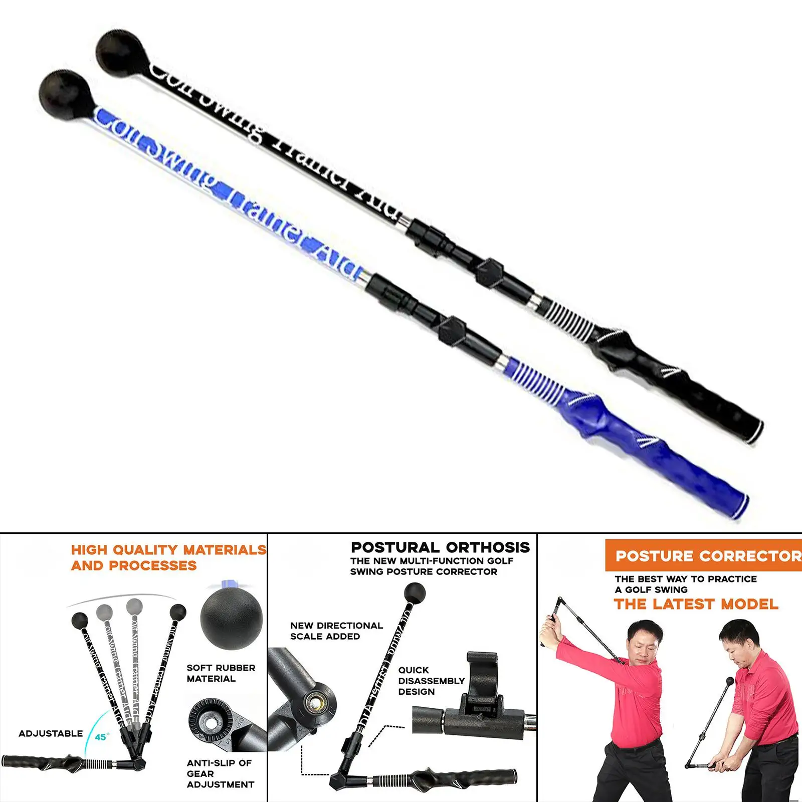 Golf Spinner Durable Plane Motion Correct Synthetic Golf Swing Trainer Practice Corrector Golf