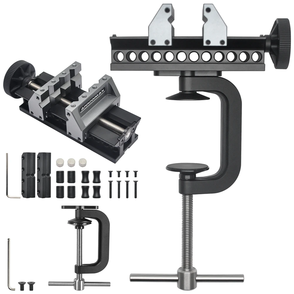 ARROWMAX Mini-bankschroef met dubbele uiteinde en vaste beugel voor SDS-boorserie - afbeelding 2