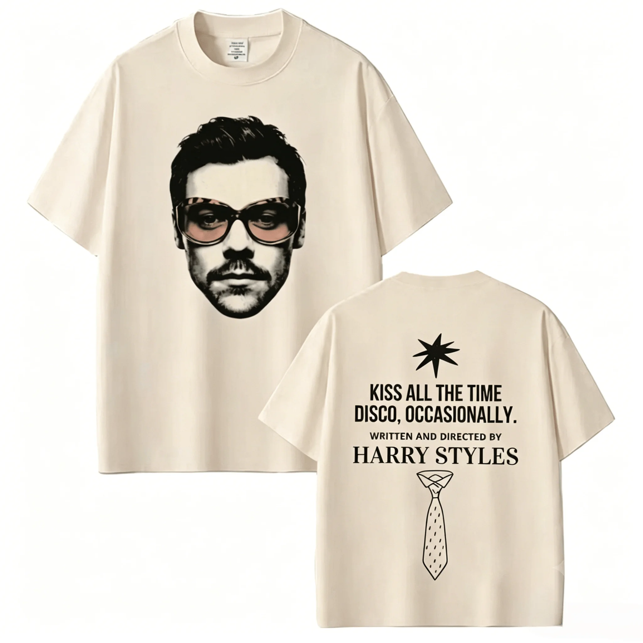 Harry Styles Kiss All the Time. Disco, Occasionally Tour T-shirt Cotton Clothing Unisex Men‘s Women T-Shirts Y2k Casual Fan Tee