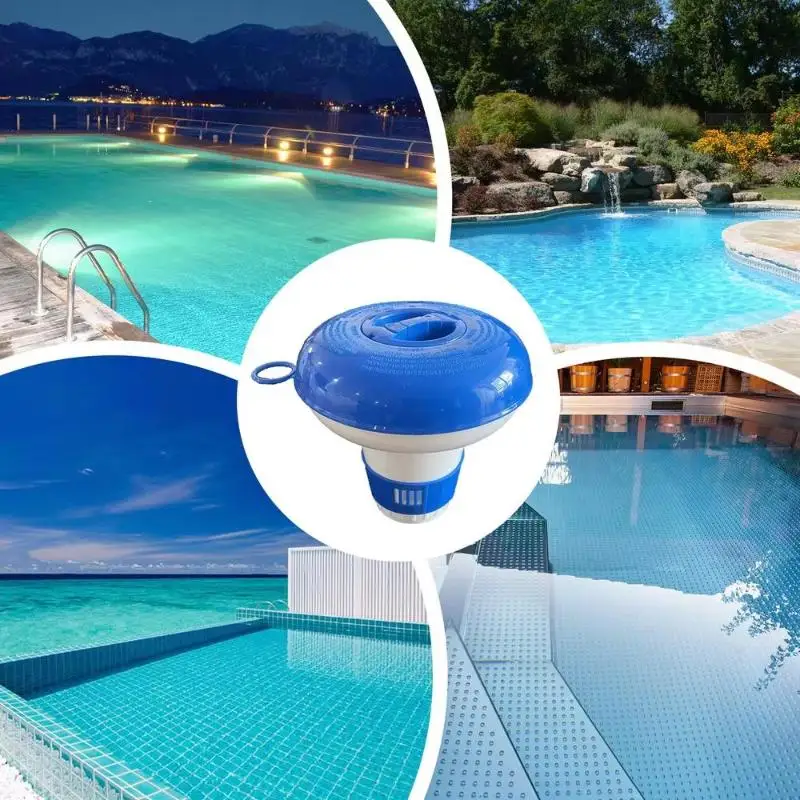 Drop Resistant Pool Floating Chlorine Dispenser with Lifting Ring Fits 3inch Chlorine Tablets for Swimming Pool Spa Cleaning Us