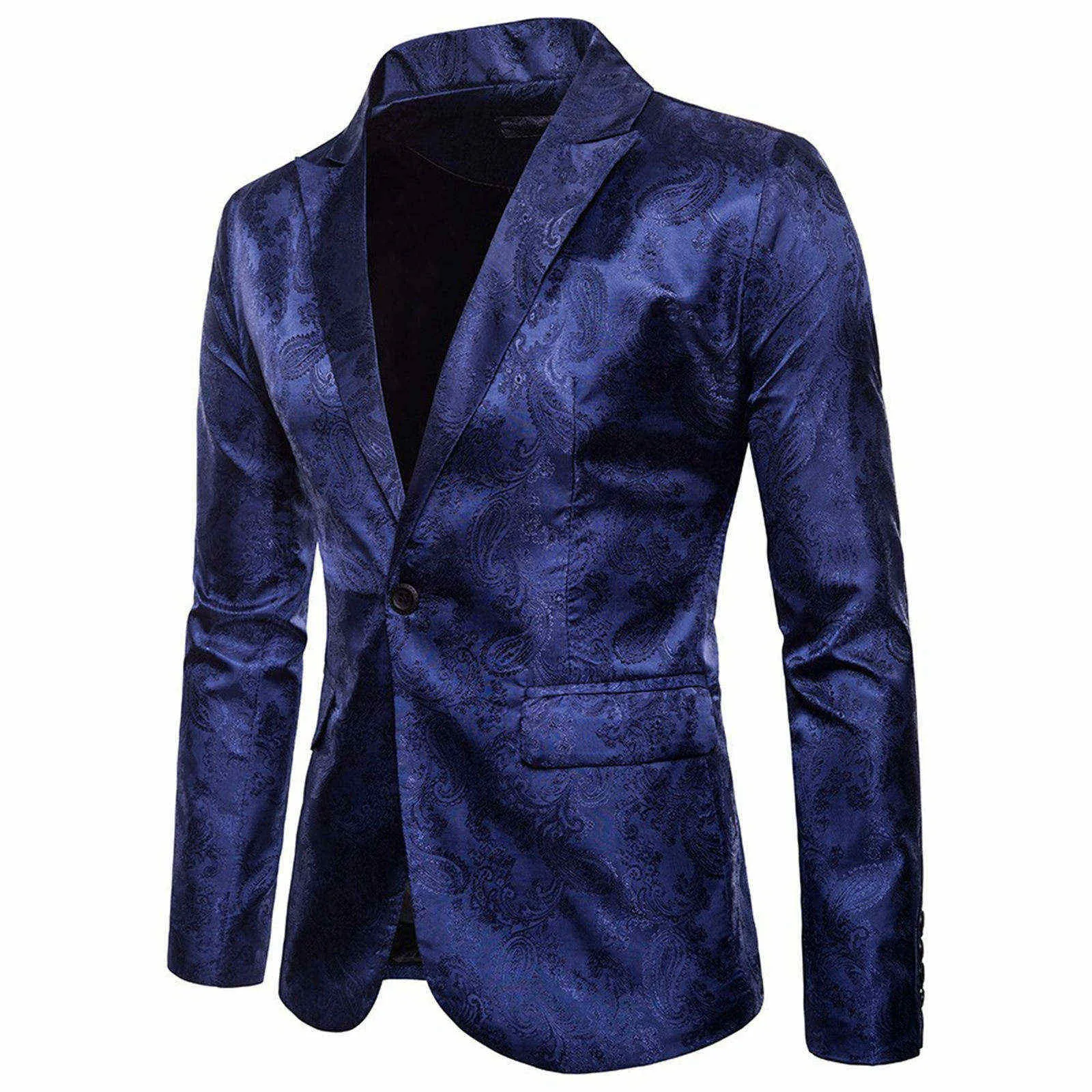 

Men's Formal Suit Jackets Single Button Slim Fit Blazer Wedding Groom Banquet Party Business Tuxedo Chic Banquet Jacquard Coats