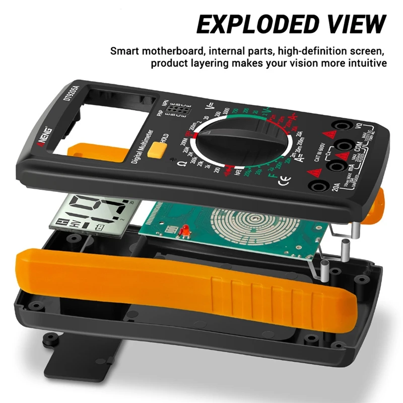 ANENG DT9205A Digital Multimeter AC/DC Transistor Tester Electrical NCV Test Meter Profesional Analog Auto Range