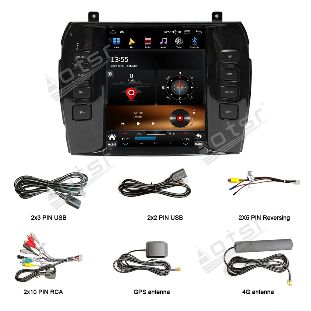 10.4 "HD شاشة تعمل باللمس ل جاكوار XJ 2004-2008 أندرويد 14 راديو ستيريو للسيارة الوسائط المتعددة Carplay نظام تحديد المواقع والملاحة المعلومات والترفيه #3