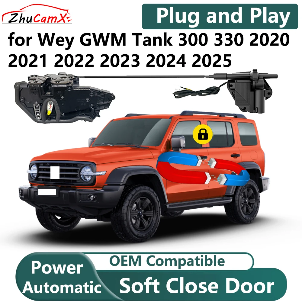 ZhuCamX for Haval Raptor 2023 2024 2025 Car OEM Electric Soft Close Door System Power Closing Door Latch Lock Plug and Play