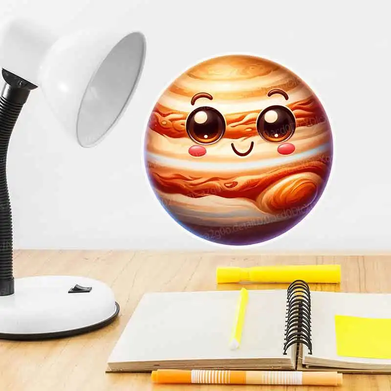 Cartoon Jupiter stickers space art wall stickers bedroom children's room background decoration mural animal home decoration self