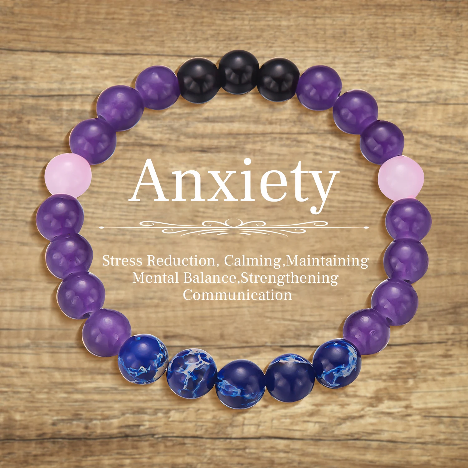 Natural Stone Bracelet Amethyst Quartz Tiger Eye Crystal Beads Bangles Women Men Health Wealth Lucky Reiki Healling Jewelry Gift