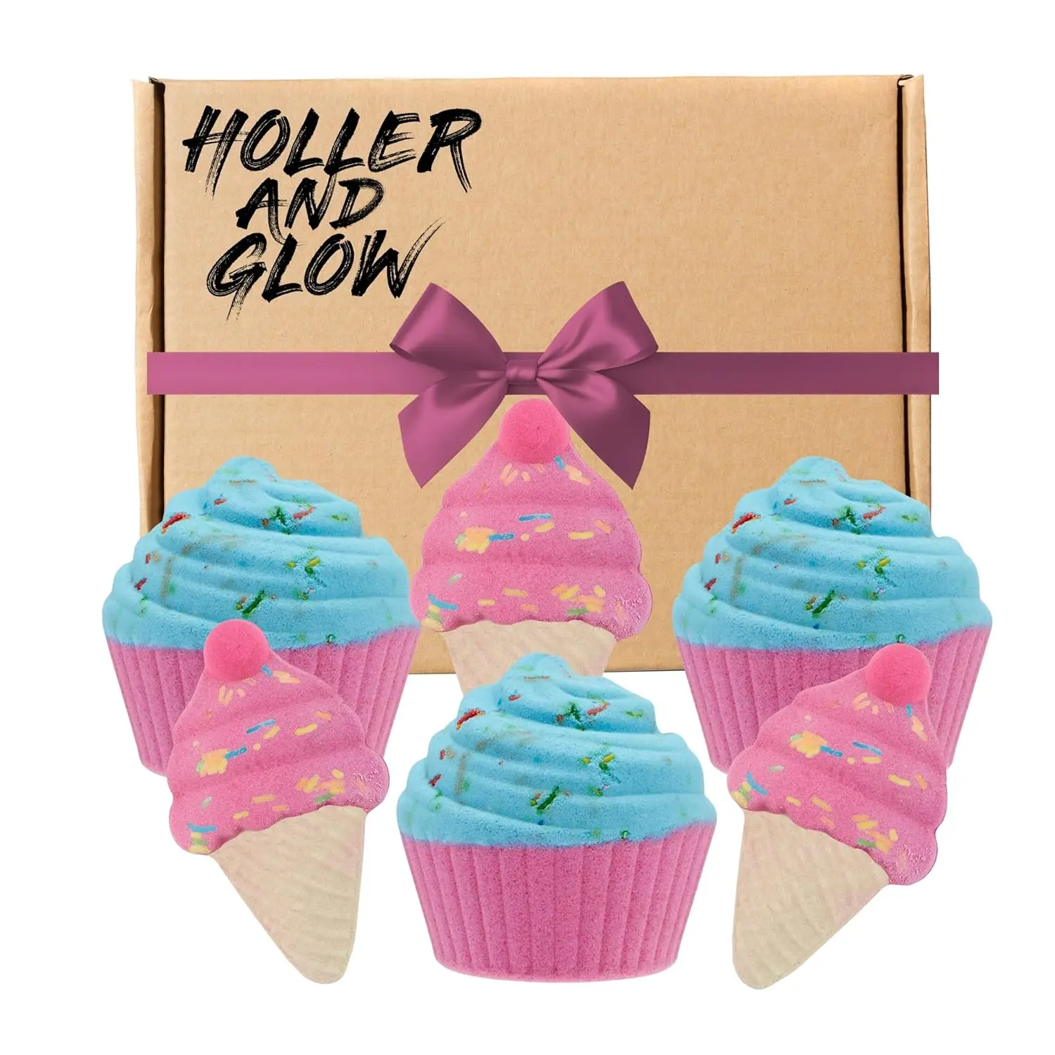 

Набор бомбочек для ванны Sweet Treat, в форме кексов и мороженого, с разноцветным шипучим эффектом, нетоксичные, безопасные для кожи, для подарков, 6 штук