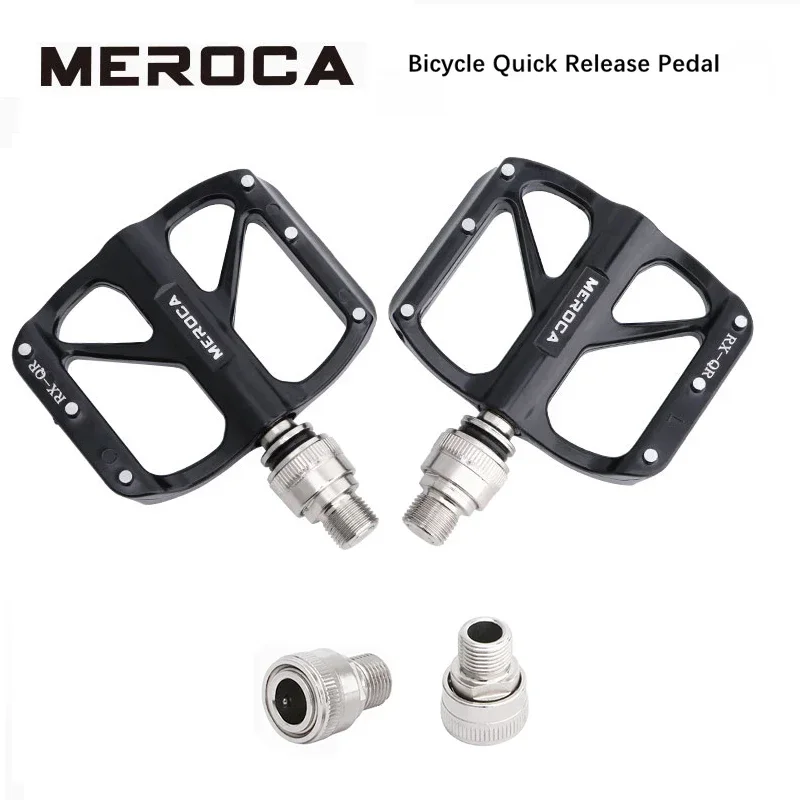 MEROCA Bicycle Quick Release Pedal 3 Bearing Seal  Ultra-light Aluminum Alloy MTB Road Bicycle Bike Non-slip Pedals