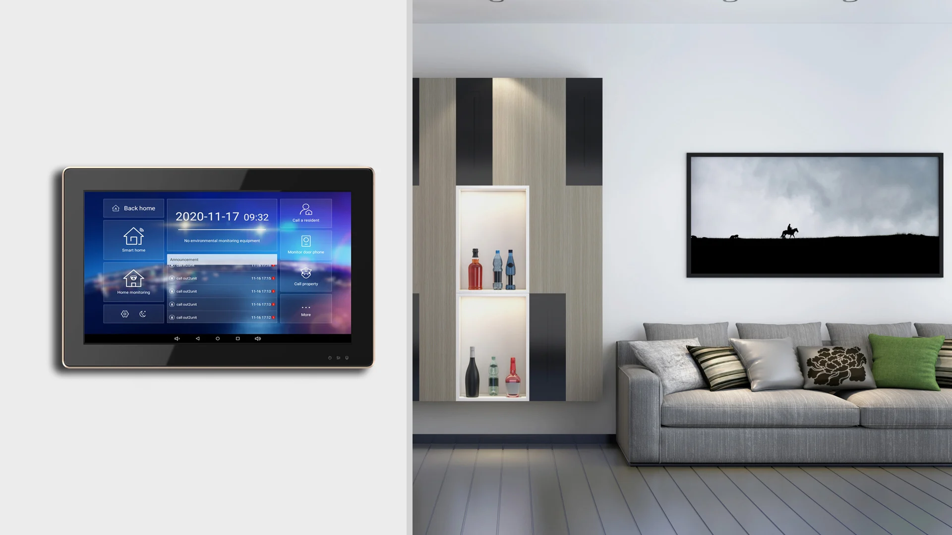 1080P 10 inch IP Wireless Android OS Tuya intercom system Villa Smart Tablet smart intercom systems for apartment buildings