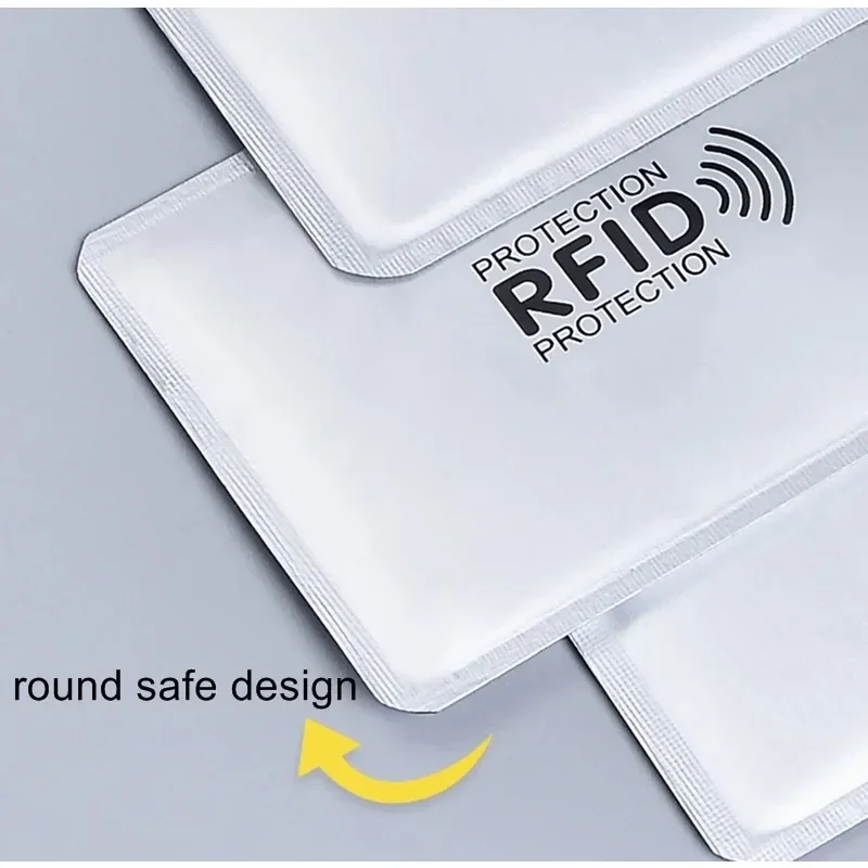 5pcs RFID NFC Blocking Card Sleeve Aluminum Foil Anti-Theft ID Bank Card Protector