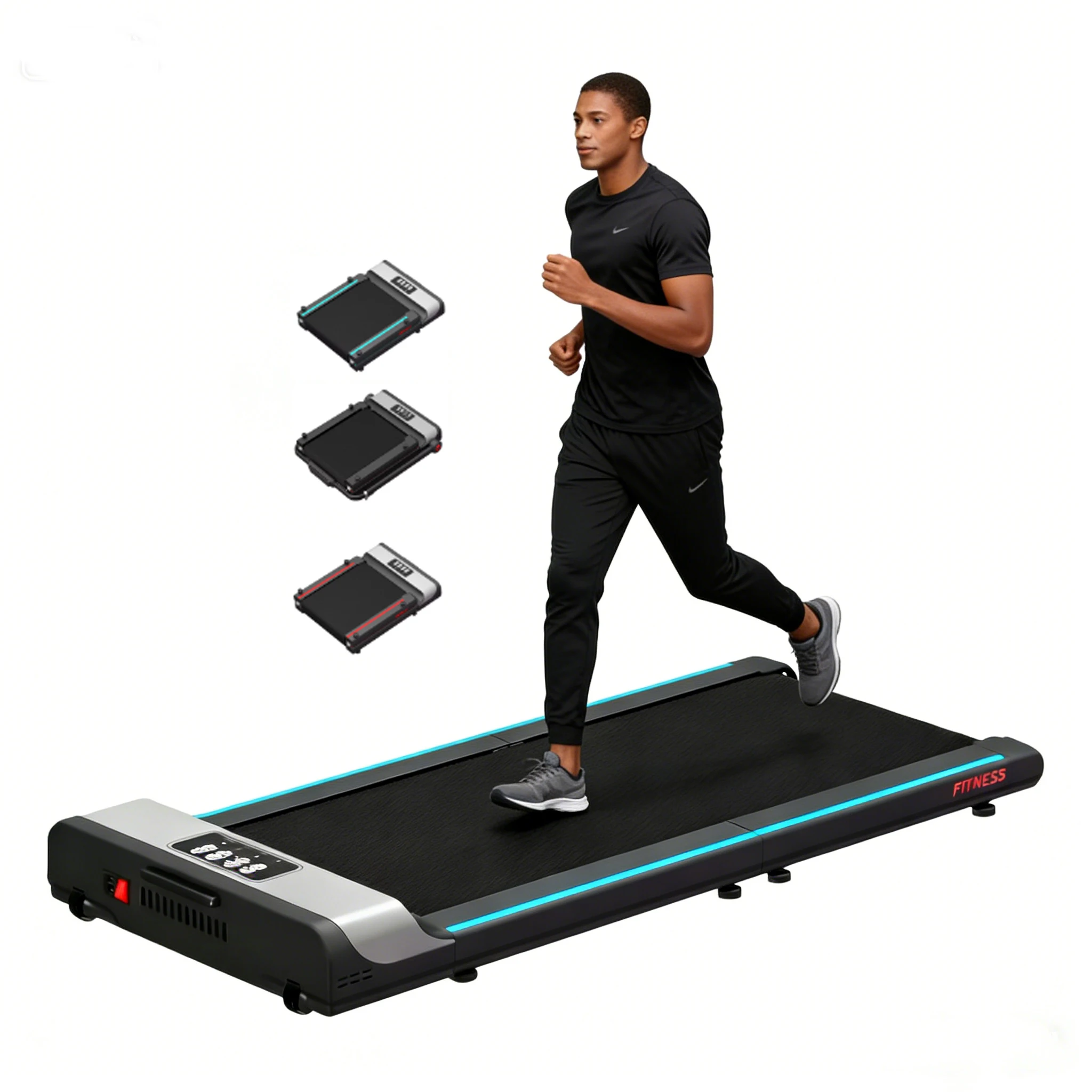 

120KG Indoor Home Gym Workout Exercise Under Desk DC Motor Electric Fitness Walking Pad Machine Half Portable Treadmill