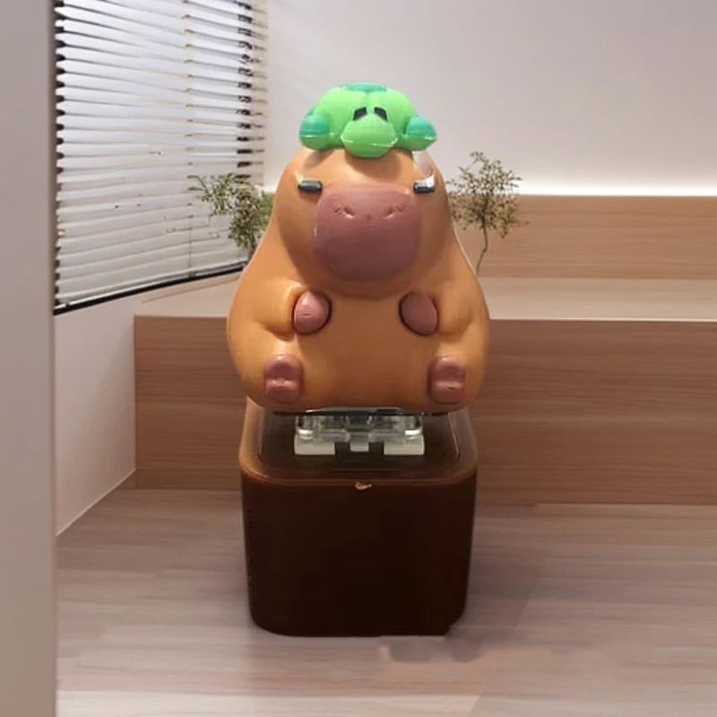 Novo botão chaveiro som e luz dos desenhos animados pingente alívio do estresse brinquedos saco chaveiro bonito luminoso brinquedo de descompressão