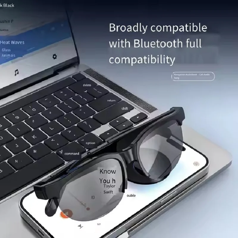 XG88PRO Kacamata Bluetooth Headphone Telinga Terbuka untuk Lari Bersepeda Olahraga Audio Nirkabel Panggilan Pintar Musik Stereo Luar Ruangan