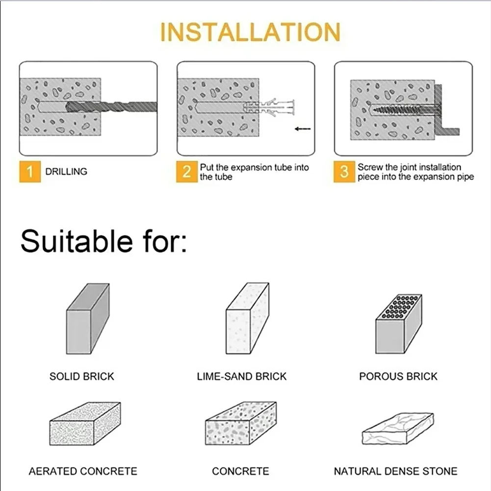 Complete Set Drywall Anchors DIY Mounting 5*60MM Anchor Screws Anchors Assorted Sizes Exceptional Holding Power