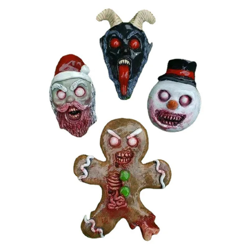 

4pcs/set Gothic Horror Halloween Christmas Ornament - Dark Decoration - Bloody Christmas Decor