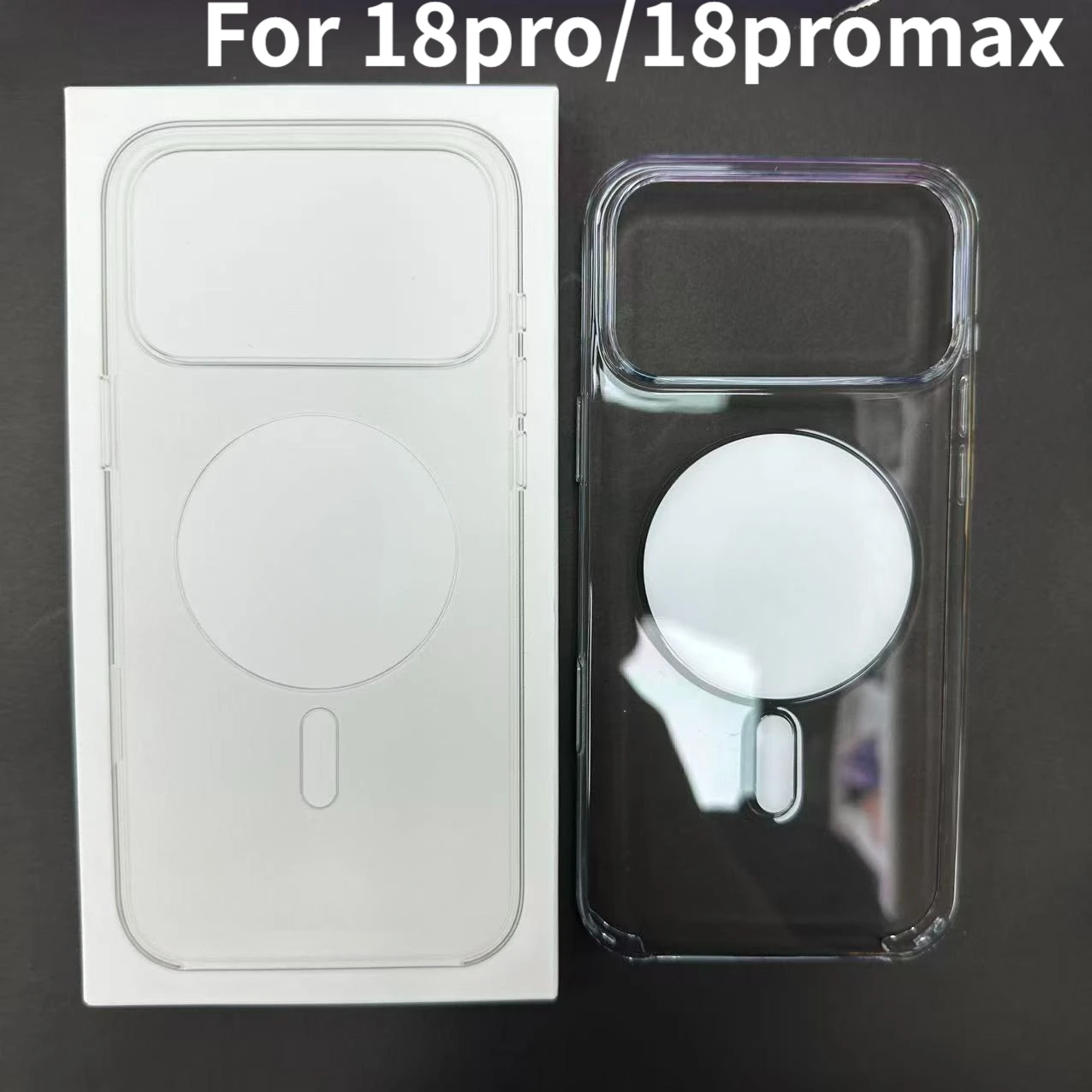 For iPhone 18 Pro Max Case/18 Pro Case with Camera Button: Clear Transparent Anime Magnet Case for Wireless Charging With Box