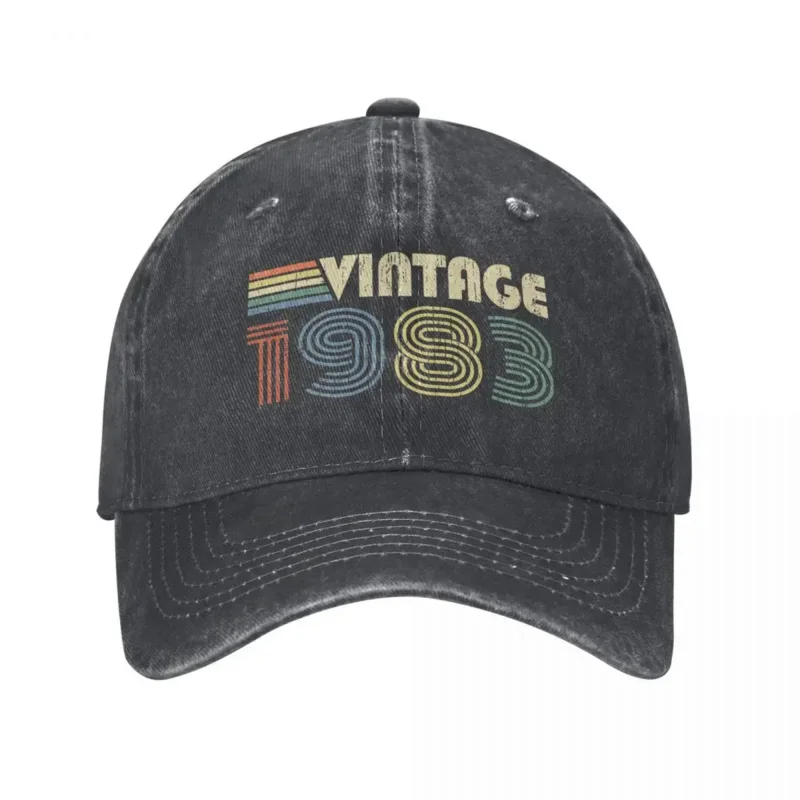 

2022 New 1983 40th Birthday Gift Washed Cotton Baseball Caps Snapback Hat Dad Visor Cap Spring Summer Vintage Casquette Gorras