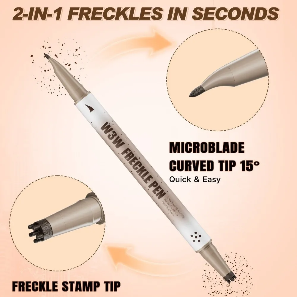 Longlasting Color Facial Freckle Stamp Eyeliner Pen Suitable for Beginners Quick-dry Natural Simulation Freckle Pen Face Makeup