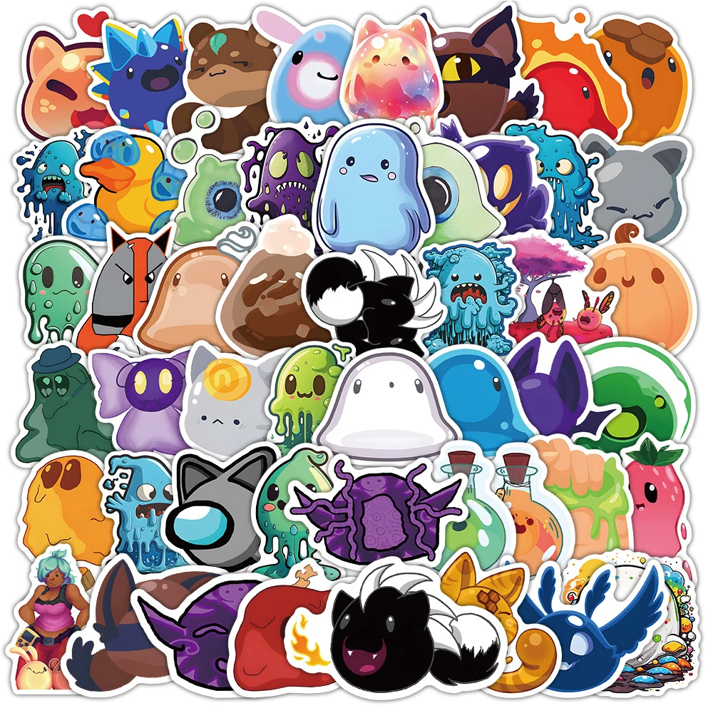 10/30/50 pz carino Slime Rancher gioco adesivi Kawaii Cartoon Graffiti Sticker Laptop telefono cancelleria divertente adesivo per bambini giocattolo