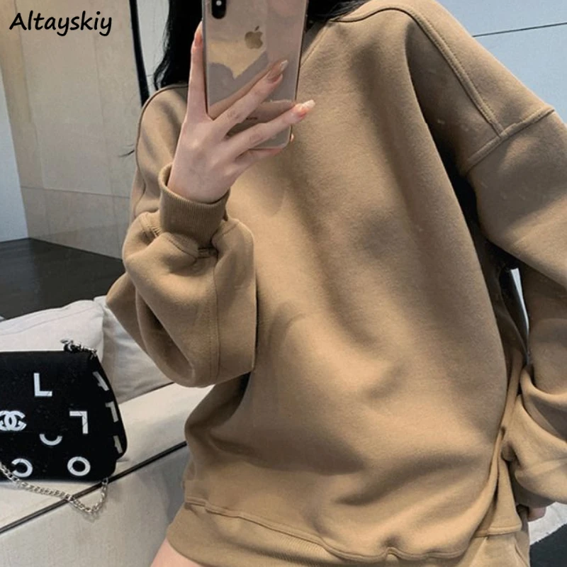 Sweatshirts Women Vintage American Style M-4XL Harajuku Boyfriend Unisex Couple Fashion Tops Students High Street Ins Hot Sale