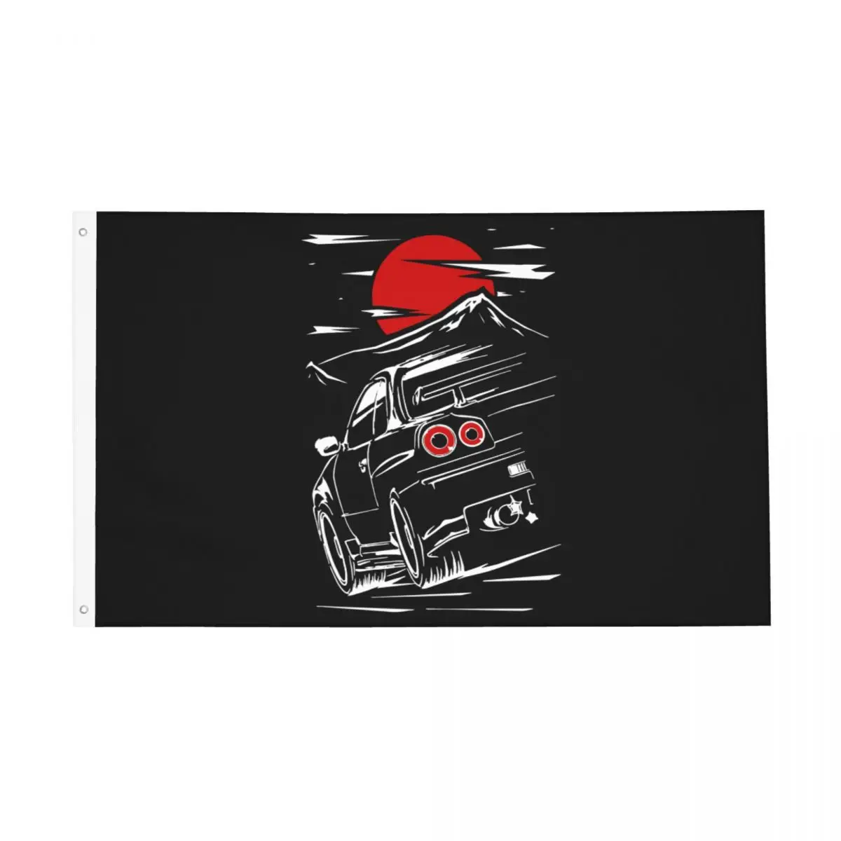 JDM Drift GTR 34 Sundown Flag Indoor Outdoor Banner All Weather Japanese Cars Decoration Fade Proof 2x3 3x5 4x6 FT Flags