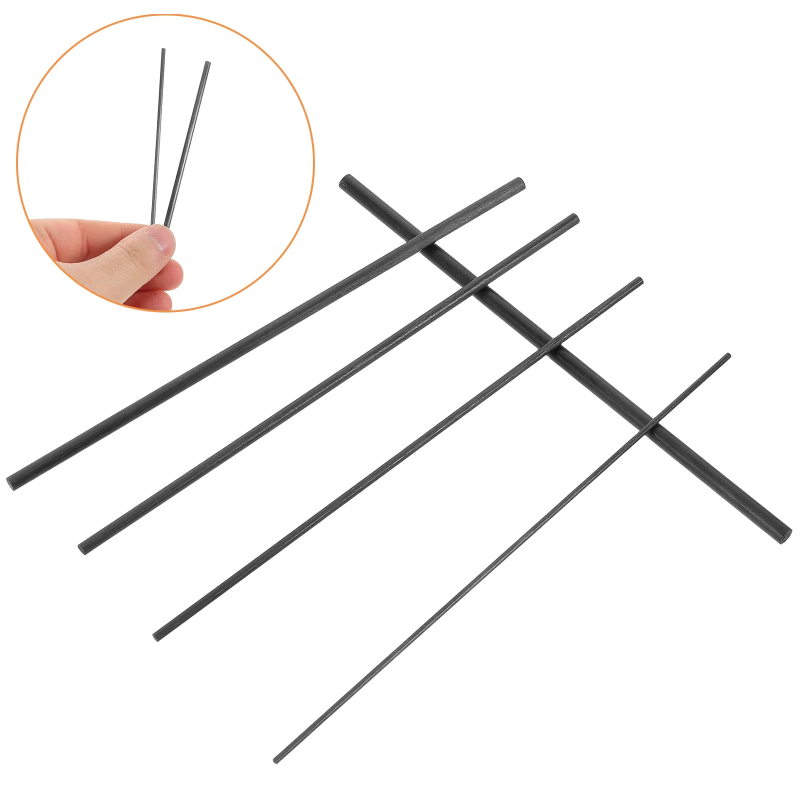 5 Pcs Fishing Rod Repair Inserts Gear for Men Construction Supplies Black Carbon Fiber