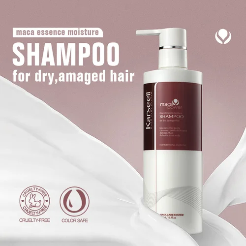 Imagen 2 del producto Karseell 500ml Champú de aceite de argán Champú suave hidratante con extracto de hierbas para cabello seco y dañado