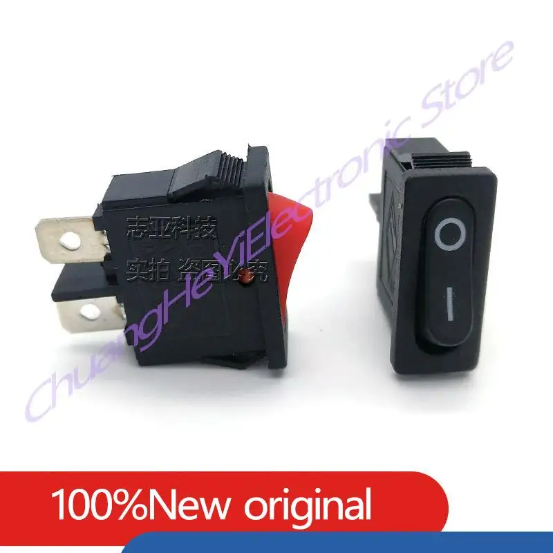 10Pcs/Lot KCD1-110 Ship Type Switch Ultra-thin Flat 2 Pin 2 Speed 6A 250V 9.5*21mm Warping Switch