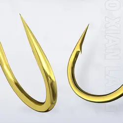 Anzuelo pesca dorado acero carbono púas afiladas antideslizante