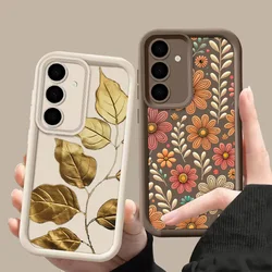 Petal Leaf Diagram Silicone Phone Case For Samsung Galaxy S23 S22 S21 S25 S24 Ultra FE A35 A15 A16 A55 A06 A56 A54 A14 A53 Cover