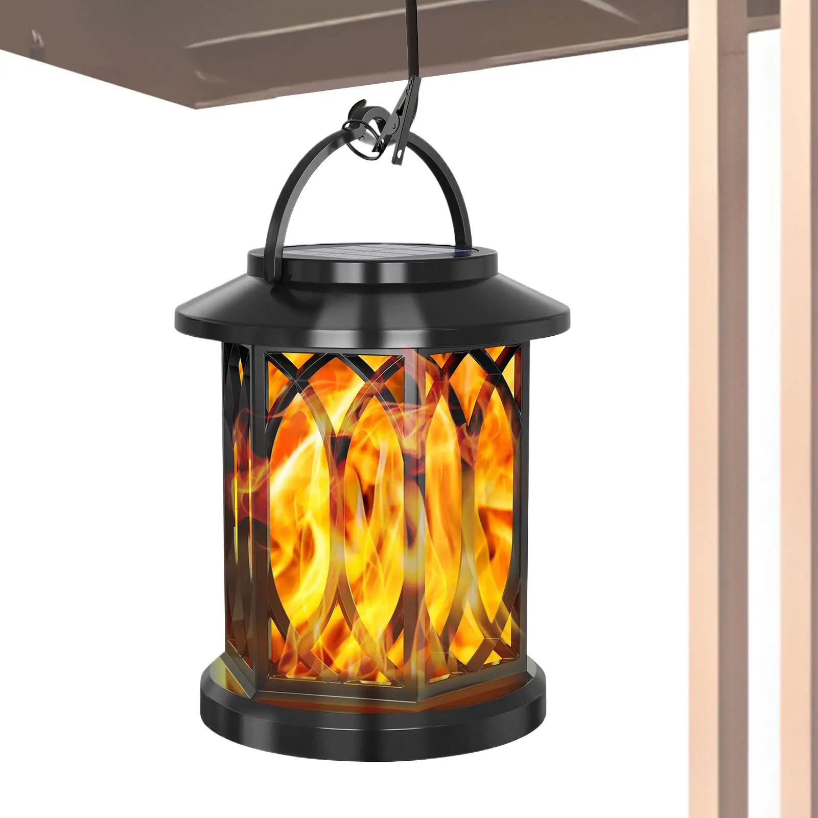 Solar Flickering Flame Lamp Garden Dancing Lantern Hanging Flashing Torch Light Solar Palace Lantern Outdoor Solar Light