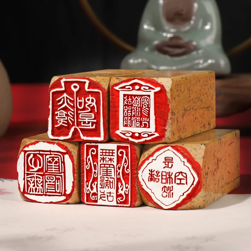 Finished Stamp Seal for Chinese Painting Drawing, Different Kind of Heart Sutra Buddha Series, Art Supplies