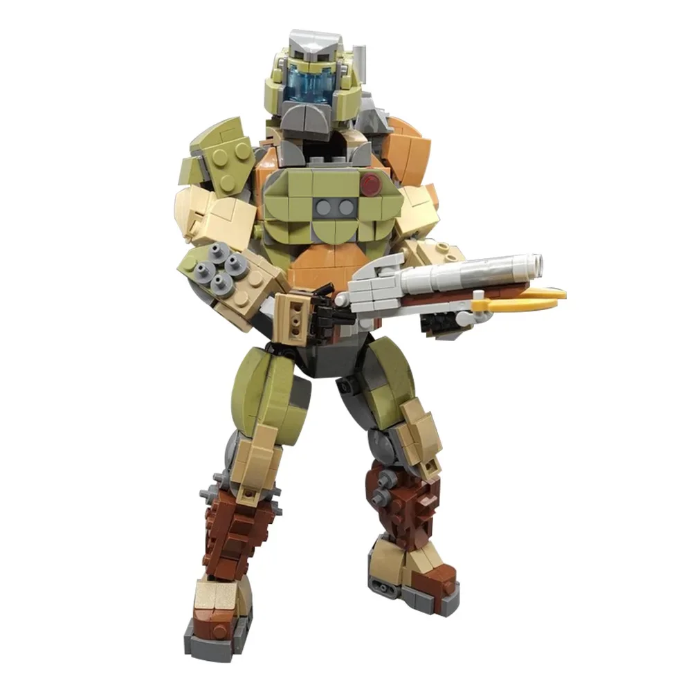 

MOC The Doom Slayer Model Building Blocks Military Combat Activities Mech Shooting Robots Bricks DIY STEM Toys Adults Gift