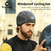 WEST BIKING Knitted Cycling Cap All-season Windproof Sports Hat High Elastic Breathable Balaclava Bike Helmet Liner Cycling Gear