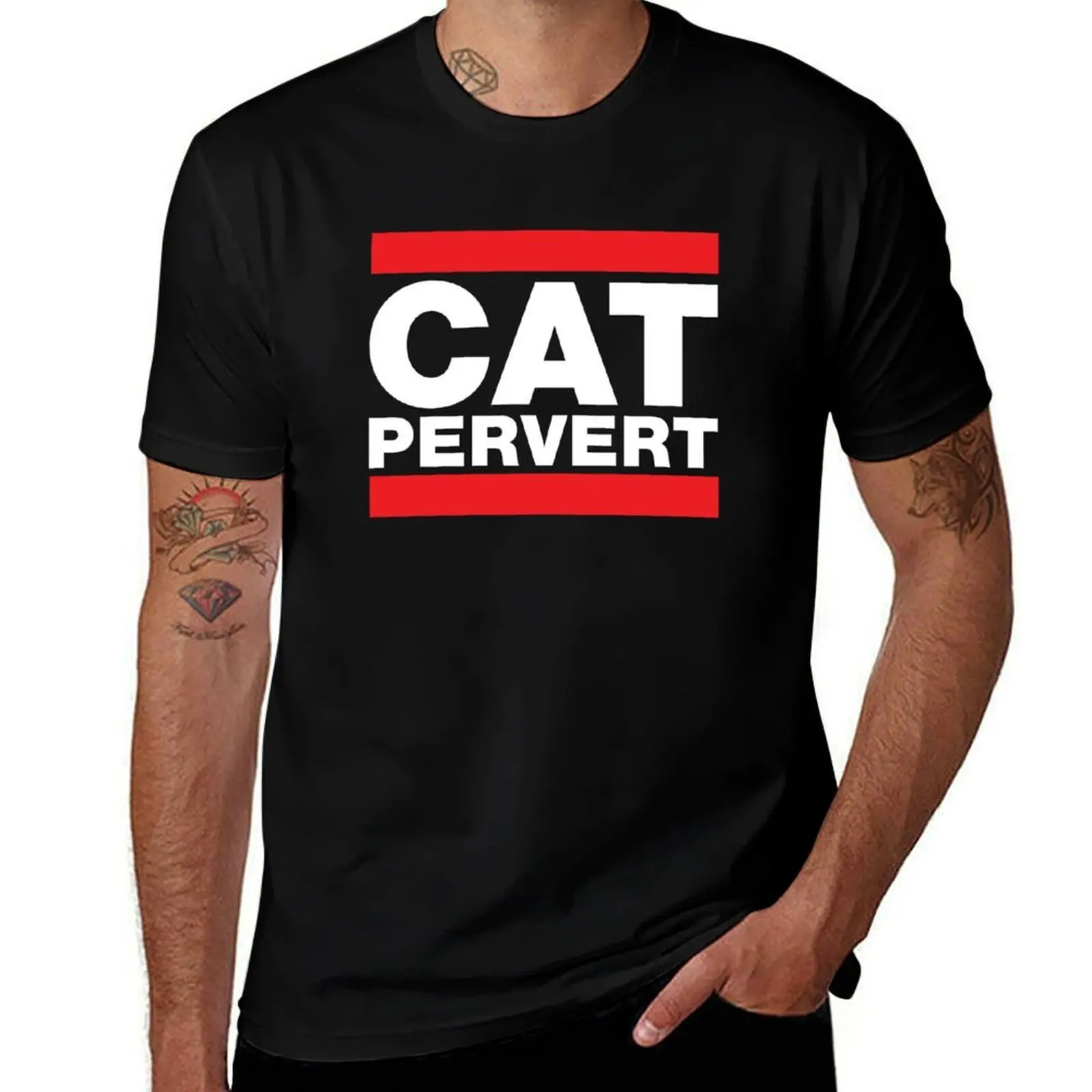 CAT PERVERT T-Shirt Breathable Lightweight Summer Top T-Shirt