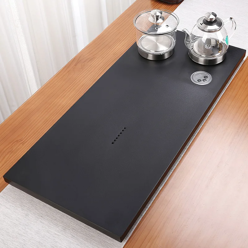 Stone Serving Tea Tray Chinese Drainage Drip Valet Hospitality Tea Tray Living Room Office Rectangle Bandejas Home Decorationgs