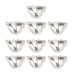 10Sets fashion alloy Love Heart Shaped Magnetic Connected Clasps Beads Charms End Caps for DIY Couple Bracelet Necklace Making