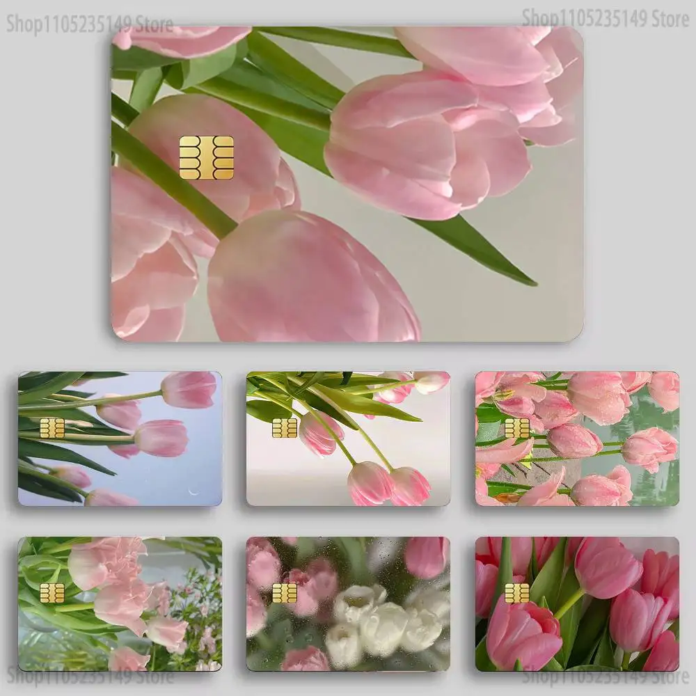

Tulip Credit Debit Bank Film Skin Sticker Front Cover