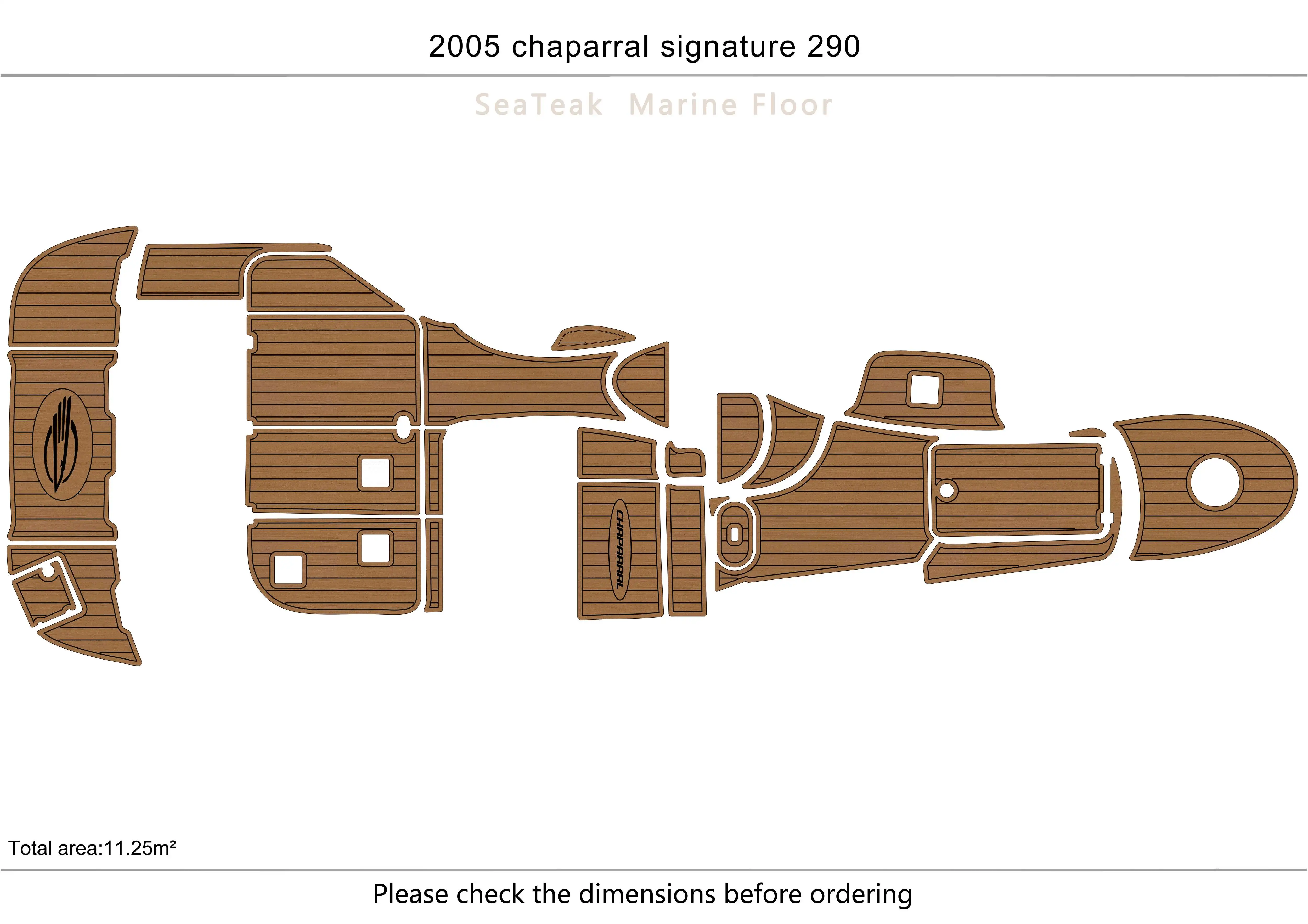 

2005 chaoarral signature 290 Cockpit Swimming platform1/4" 6mm EVA FAUX Water Ski Yacht Fishing Boat Non-slip mat floor