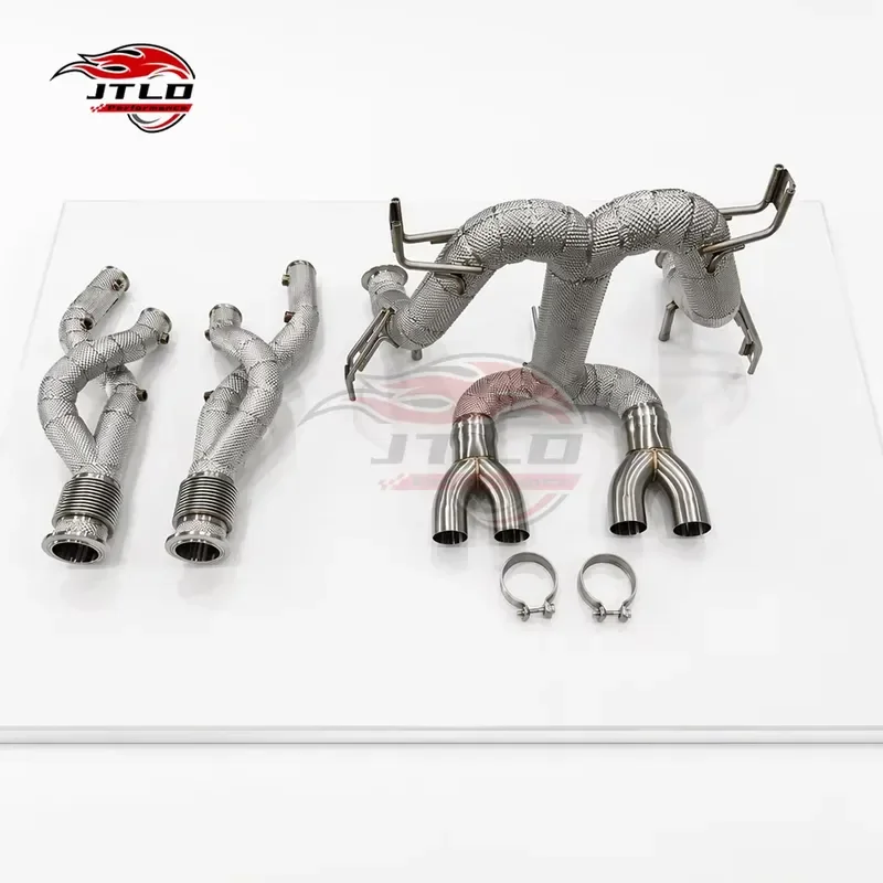 FOR Lamborghini Revuelto 6.5L V12 Performance Headers Rear Exhaust System Stainless Steel Full Heat Shield Pipe Kit