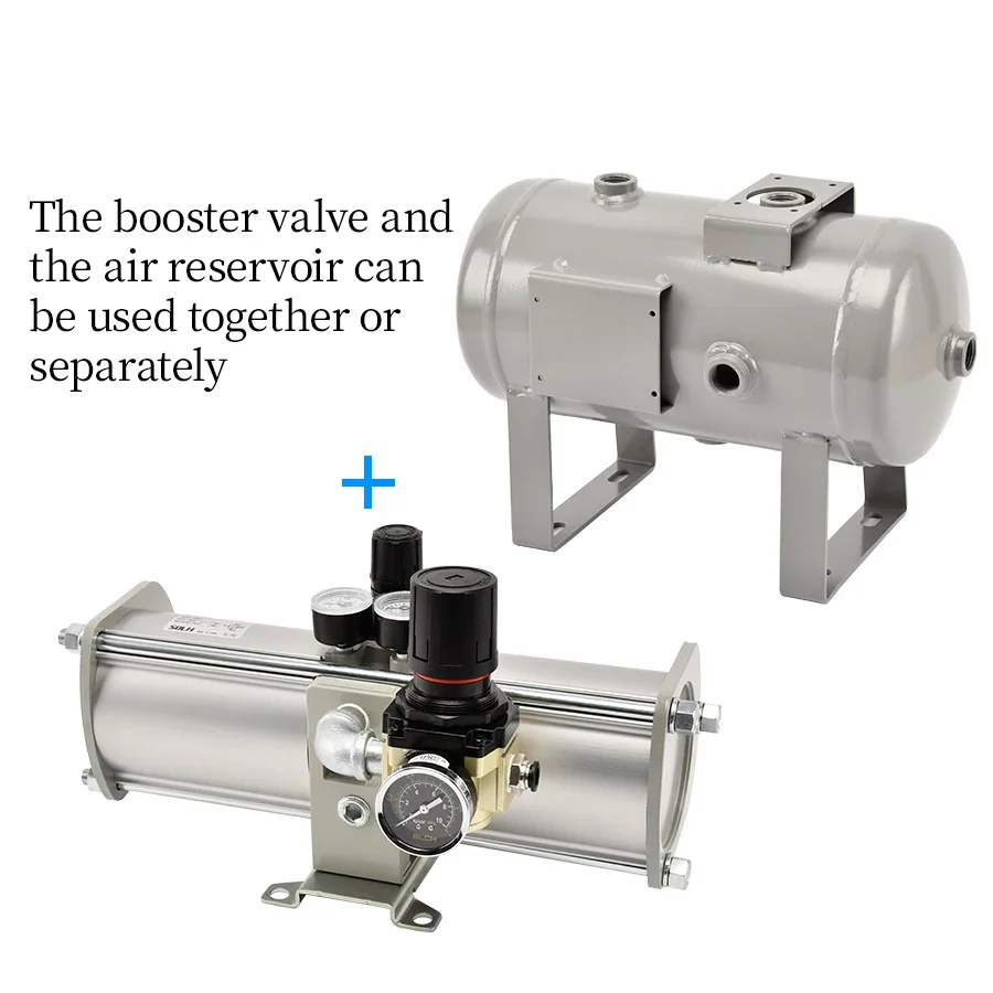 VBAT040A Pressure Booster Regulator Compressor Air Pneumatic Booster Valve Complete air pressure booster pump with 40L tank