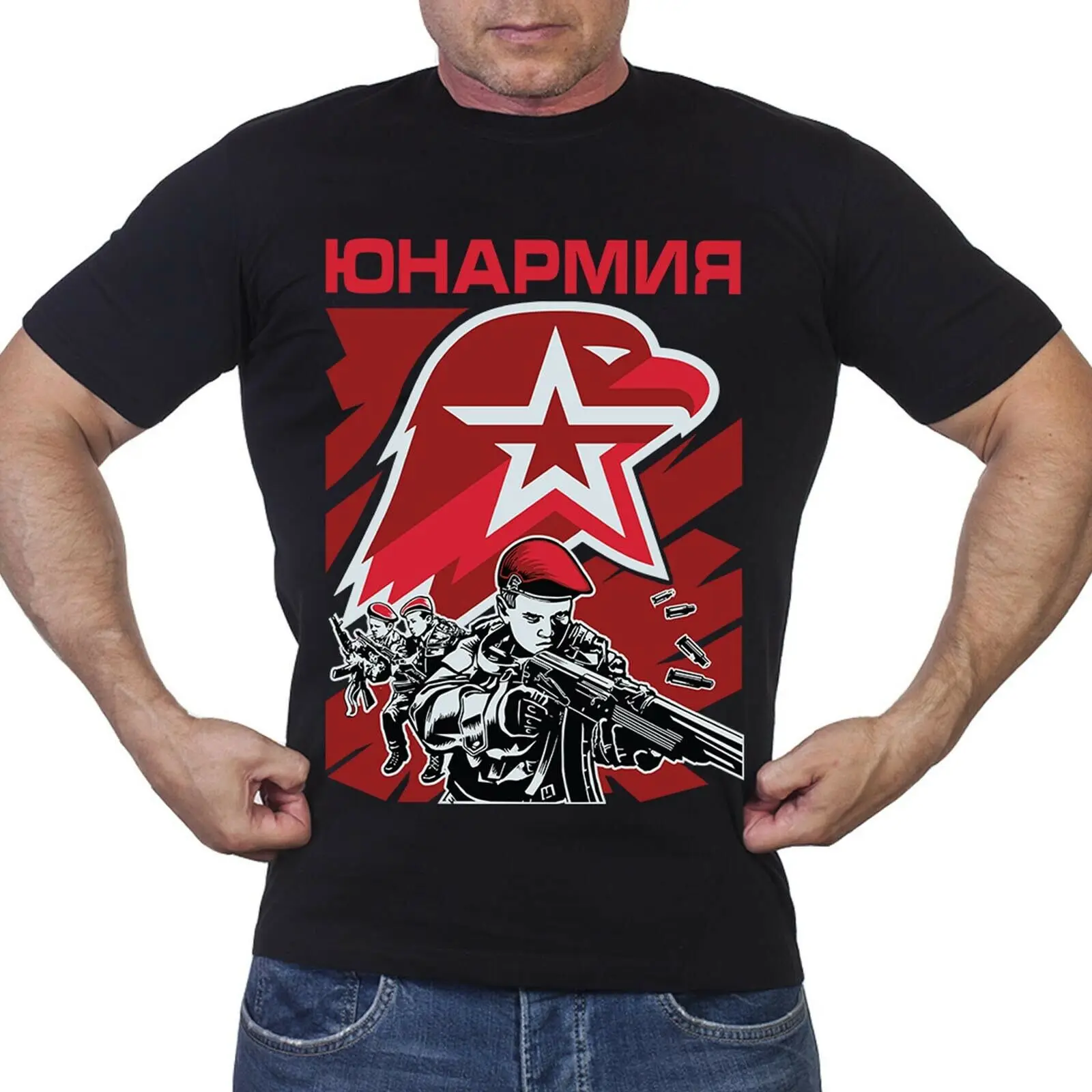 

Футболка молодых армейских спецназов России, Хлопковая мужская футболка с круглым вырезом и коротким рукавом в стиле милитари России, новый размер