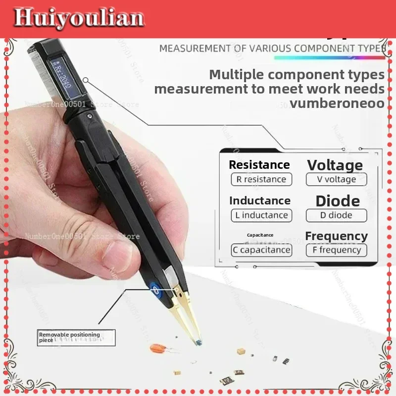 DT71 Smart Tweezers LCR Digital Bridge Multimeter SMD Components Capacitance Inductance Measurement Test Clamp -LBW001