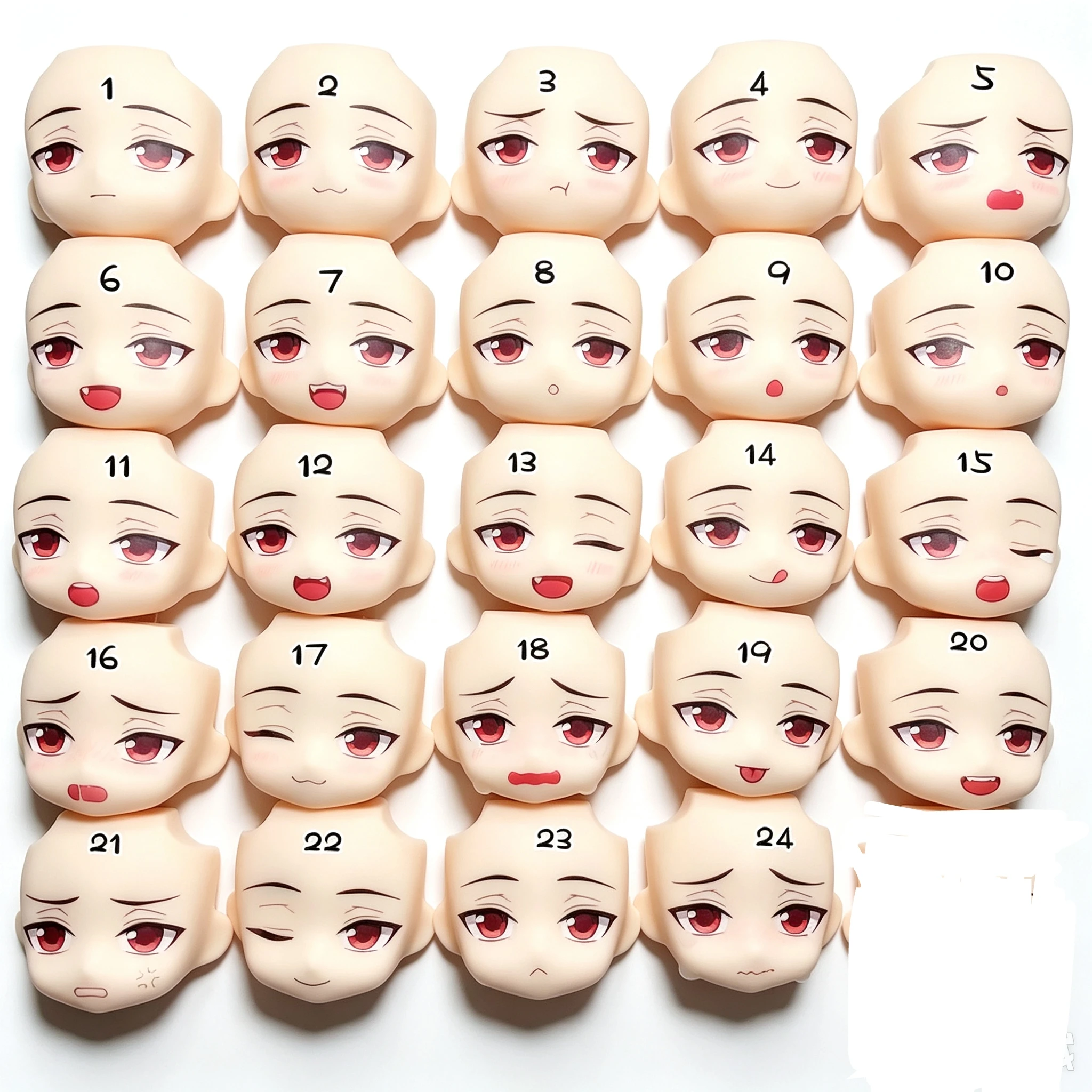 Custom Commission Ob11 Ob22 Ob24  Faceplate, Head Shell, Hair Original Handmade Anime Cosplay DIY Doll Accessories Product