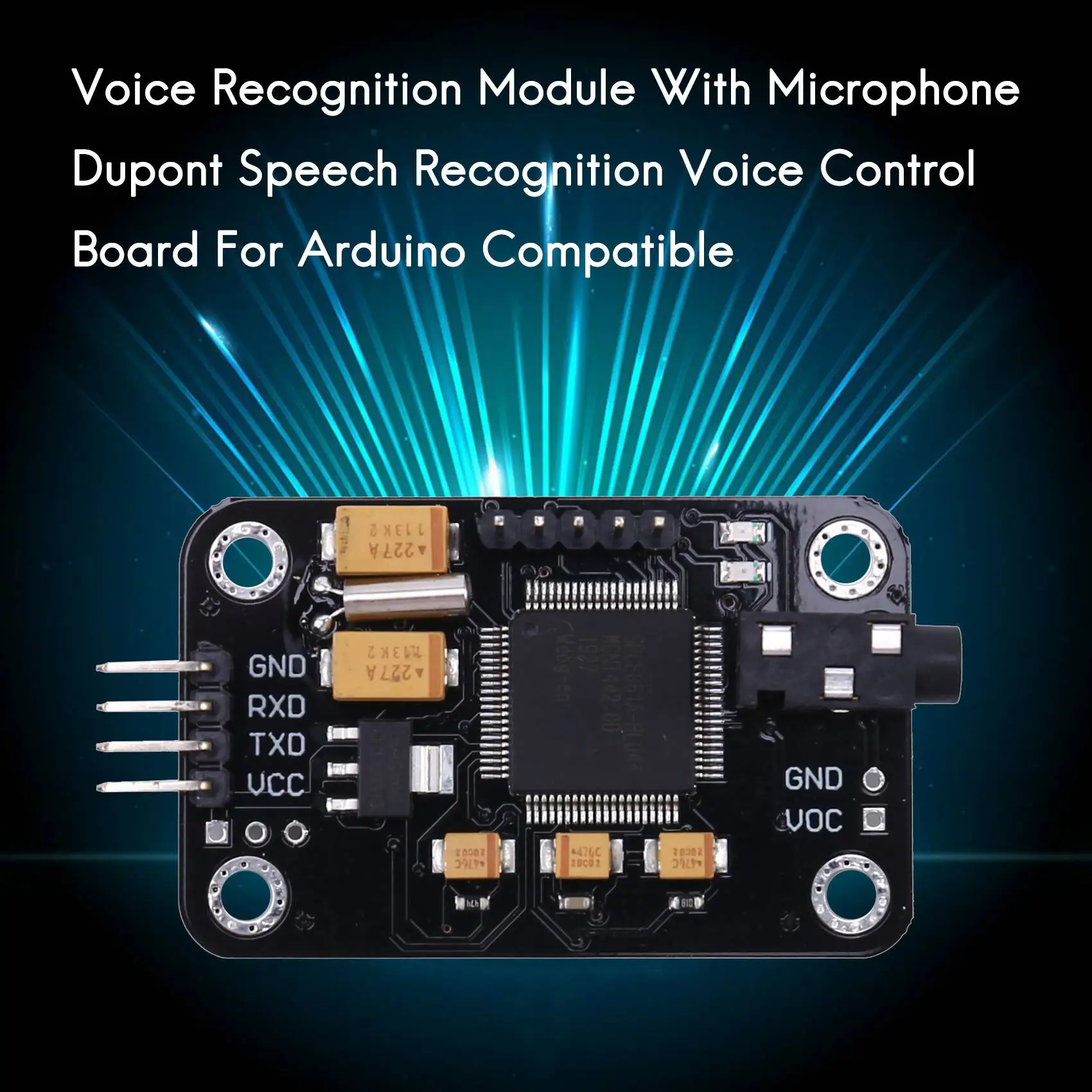 AP-Voice Recognition Module With Microphone Dupont Speech Recognition Voice Control Board For Arduino Compatible