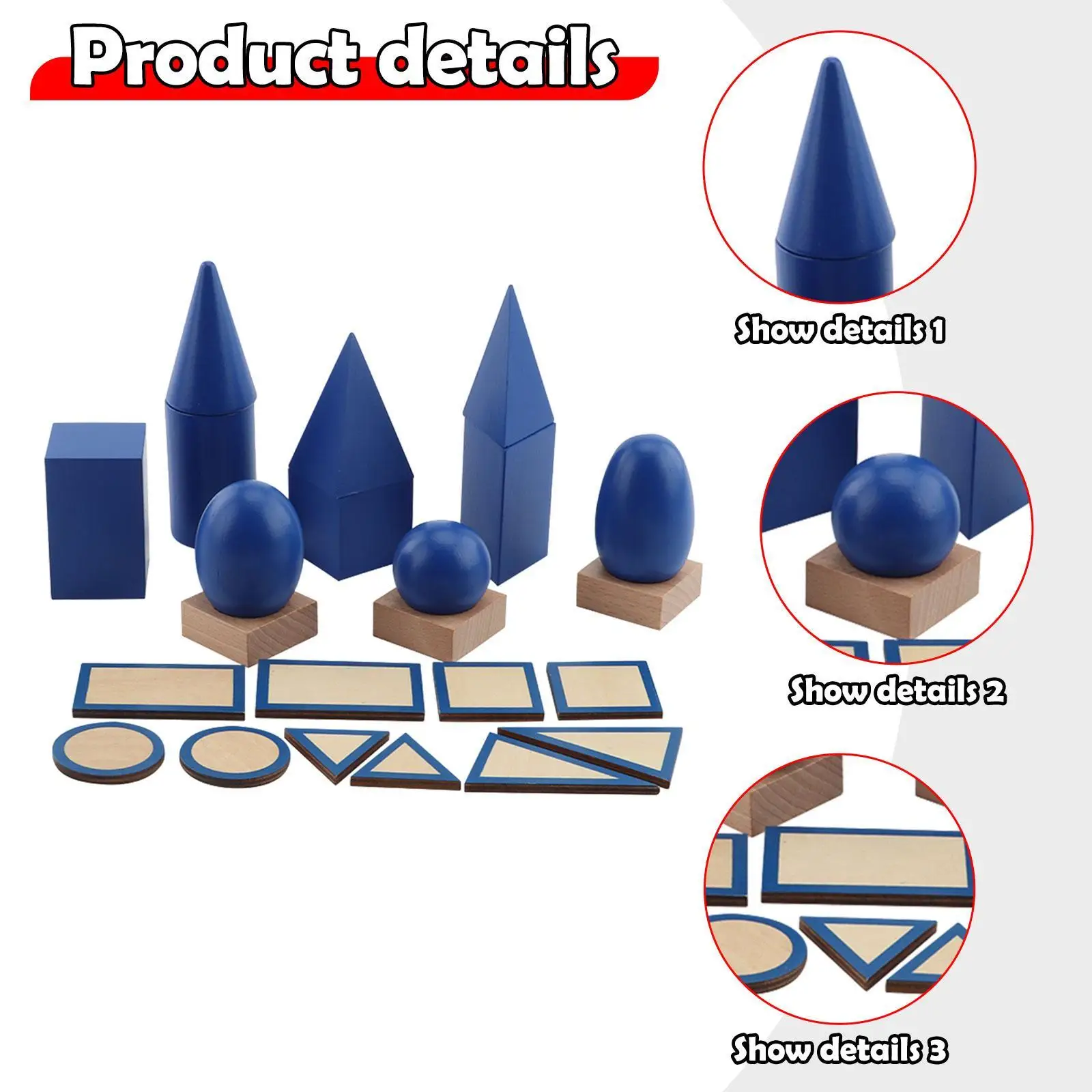 幾何学ソリッドブロックセット 空間認識強化 数学ゲーム 感覚玩具ブロック 男の子 女の子 子供 3歳以上