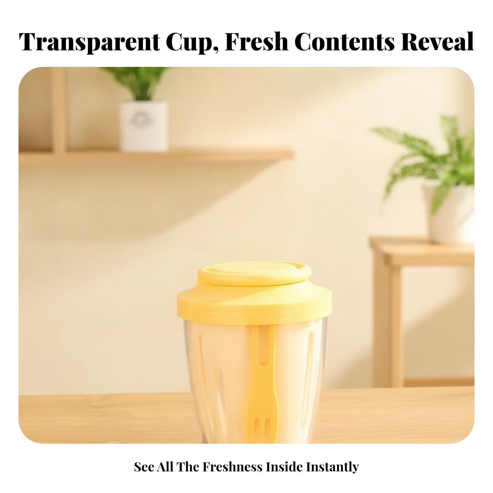 Clear Reusable Salad Cup Plastic Salad Cup Kitchen Item Slotted