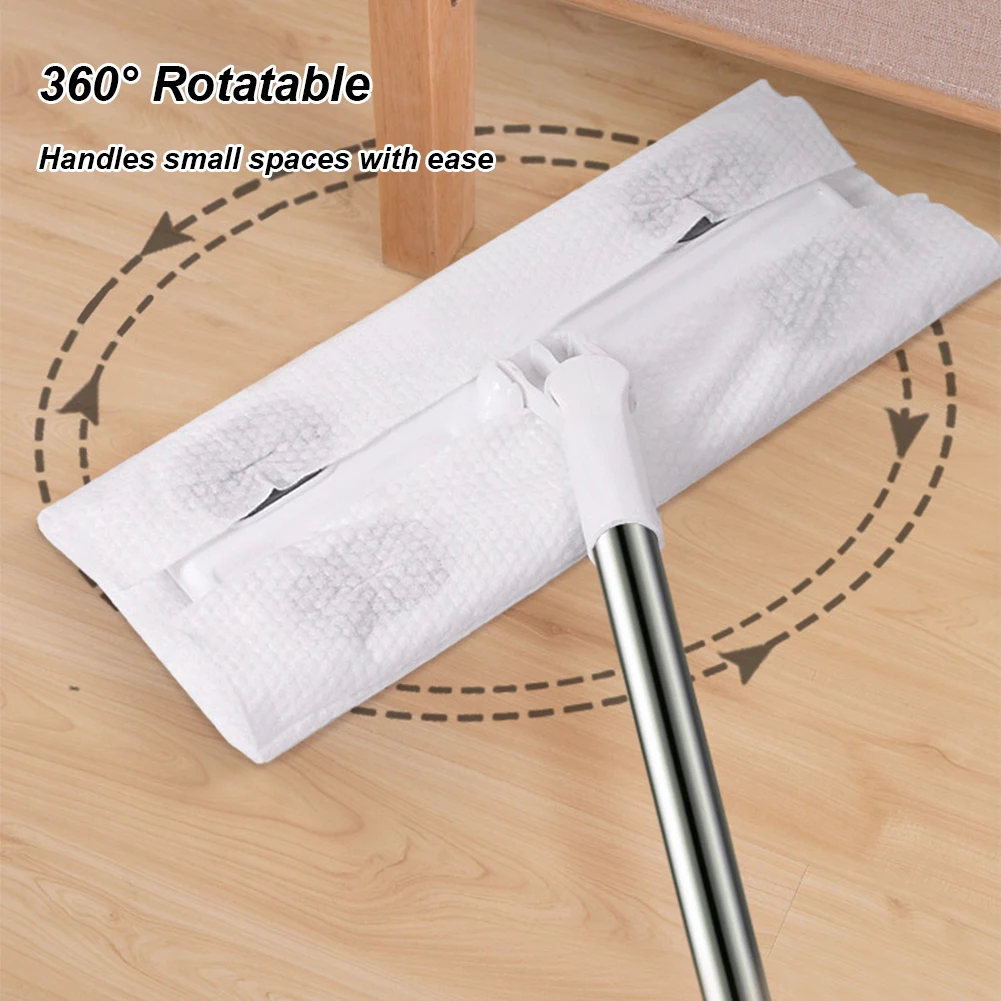 360 Degree Rotation Floor Mop with Disposable Mop Pad Cleaning Mop Sweeper Static for Hardwood Laminate Tile Floor Cleaning